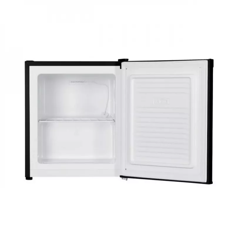 Statinis šaldiklis HEINRICH'S HGB 5088 SW DF — vertikalus šaldiklis, 33 L naudingoji talpa, 220–240 V, 50 Hz, 470×440×510 mm, juodas