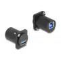 DeLOCK D tipo modulis USB 5 Gbps A tipo lizdas į B tipo lizdą juodas