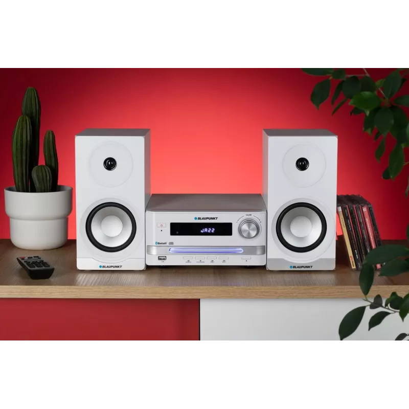 Namų garso mikro sistema BLAUPUNKT MS16BT 15 W, CD/USB/MP3, Bluetooth, FM RDS, balta
