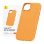 iPhone 15 Plus telefono dėklas Baseus Fauxther Series (oranžinis)