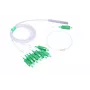 Kabelio skirstytuvas Extralink Splitter 1:8 PLC SC/APC 900um 1.5m Žalia Balta