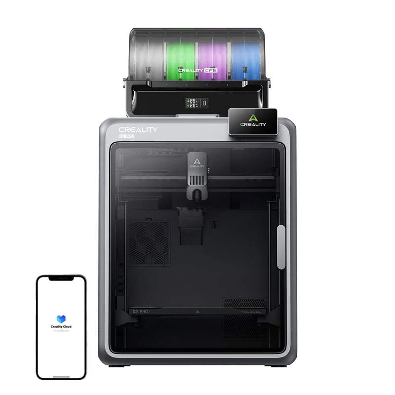 3D spausdintuvas Creality K2 Pro Combo — statymo tūris 300×300×400 mm, dvigubas ekstruderis