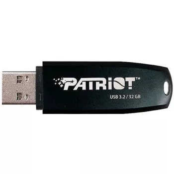 USB atmintukas PATRIOT 32 GB USB Type-A 3.2 Gen 1 juodas, 80 MB/s, kišeninis raktų pakabukas