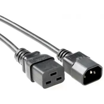 Microconnect PE0191430 maitinimo laidas Juoda 3 m C19 jungtis C14 jungtis