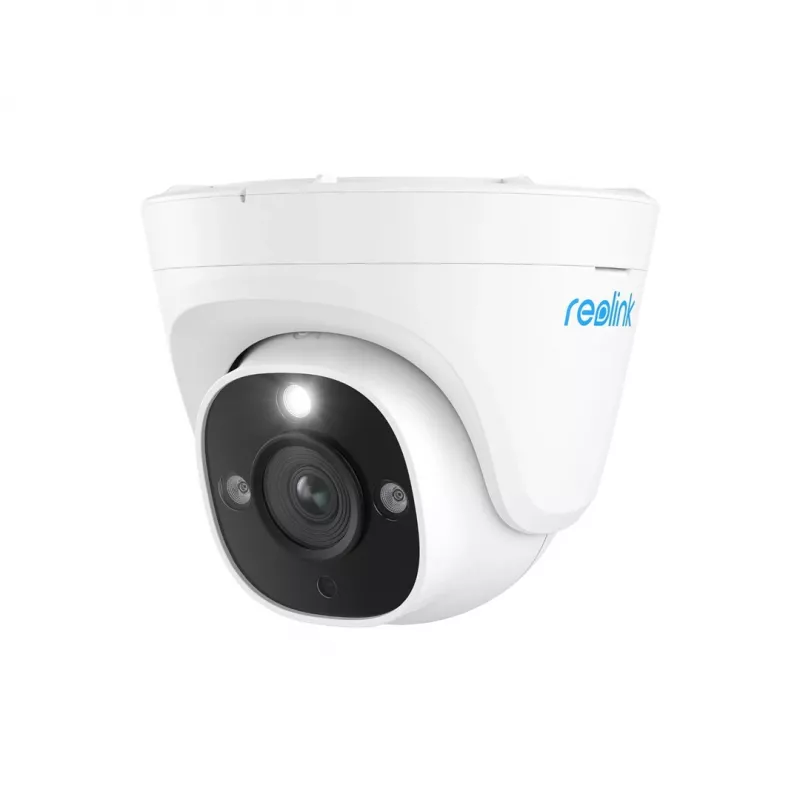 Apsaugos kamera Reolink P344 Dome — 12 MP (4512×2512), 4 mm objektyvas, PoE/DC, IP67, 30 m IR, Baltas turret, 100°×50° matymo kampai