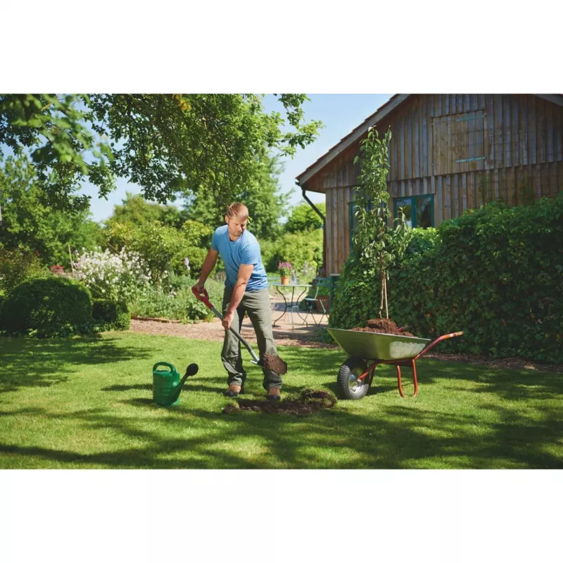 Kastuvas WOLF-Garten ASP-D plieninis raudonas 1230 mm