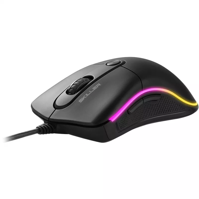 Sharkoon Skiller SGM2 žaidimų pelė, laidinė, ergonominė, optinė, 6 mygtukai, juoda