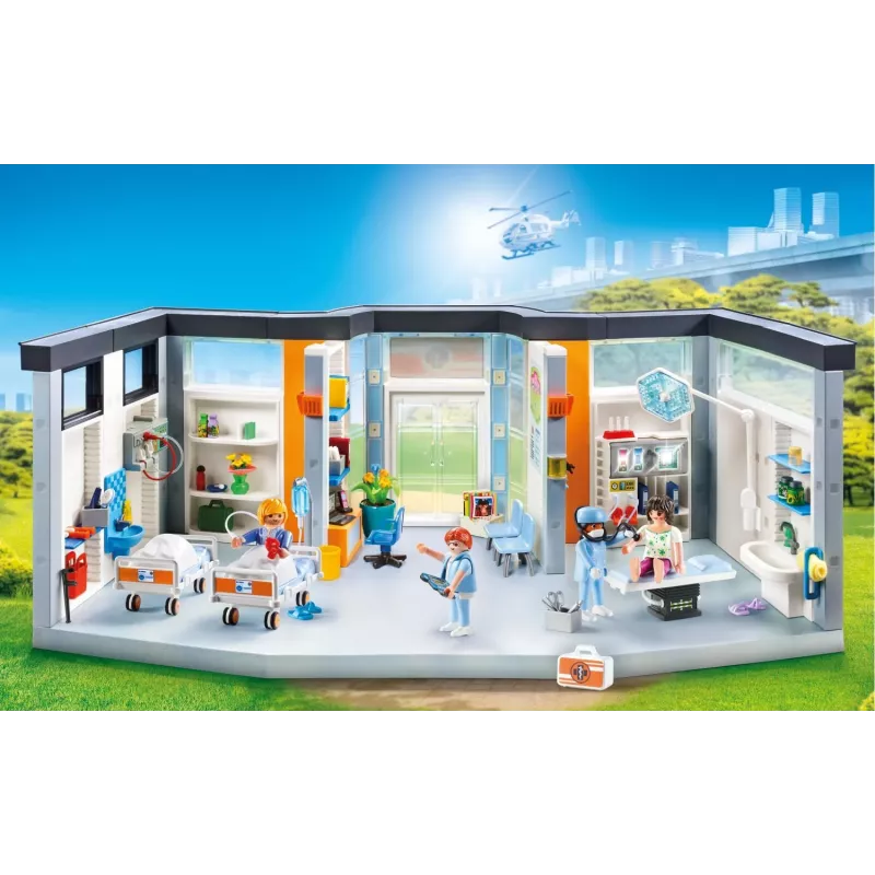 Žaislinė figūrėlė Playmobil 70191 Įrengtas ligoninės korpusas, 297 dalys