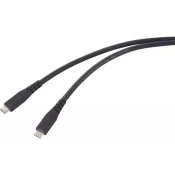 Renkforce USB-C laidas USB4 Juoda TPE apvalkalas RF-6662038 - Skaitmeninis/Duomenų - 0,5 m (RF-6662038)