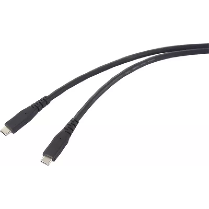 Renkforce USB-C laidas USB4 Juoda TPE apvalkalas RF-6662038 - Skaitmeninis/Duomenų - 0,5 m (RF-6662038)