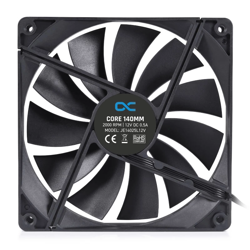 Ventiliatorius Alphacool 24853 14 cm juodas 2000 RPM hidraulinis