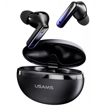 Bluetooth ausinės Usams TWS E02 ANC+ENC juodos
