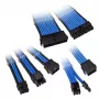 Pintų kabelių ilginimo rinkinys Kolink Core Adept — 20+4pin, 8pin, 4+4pin, 3×6+2pin, mėlynas, PET apvalkalas