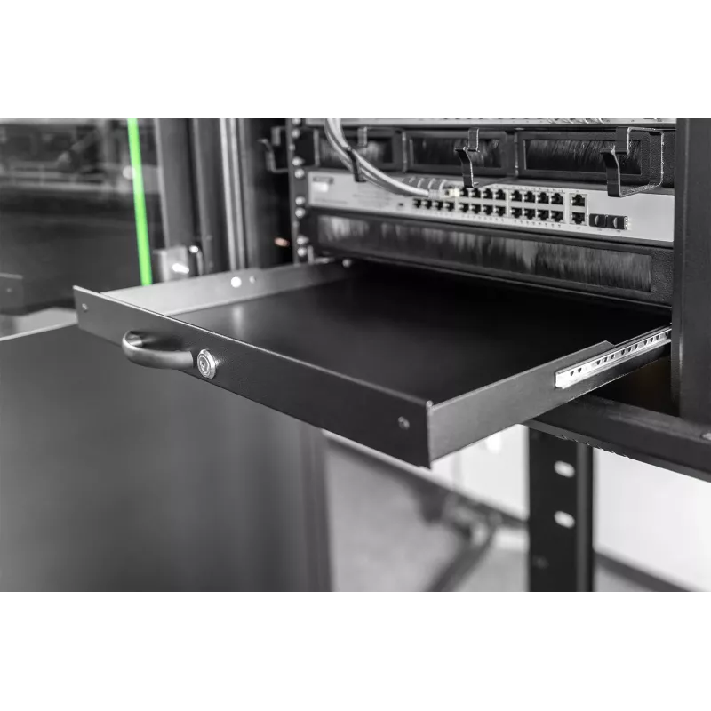 Klaviatūros stalčius dokumentų saugojimui Digitus DN-19 KEY-1U-SW
