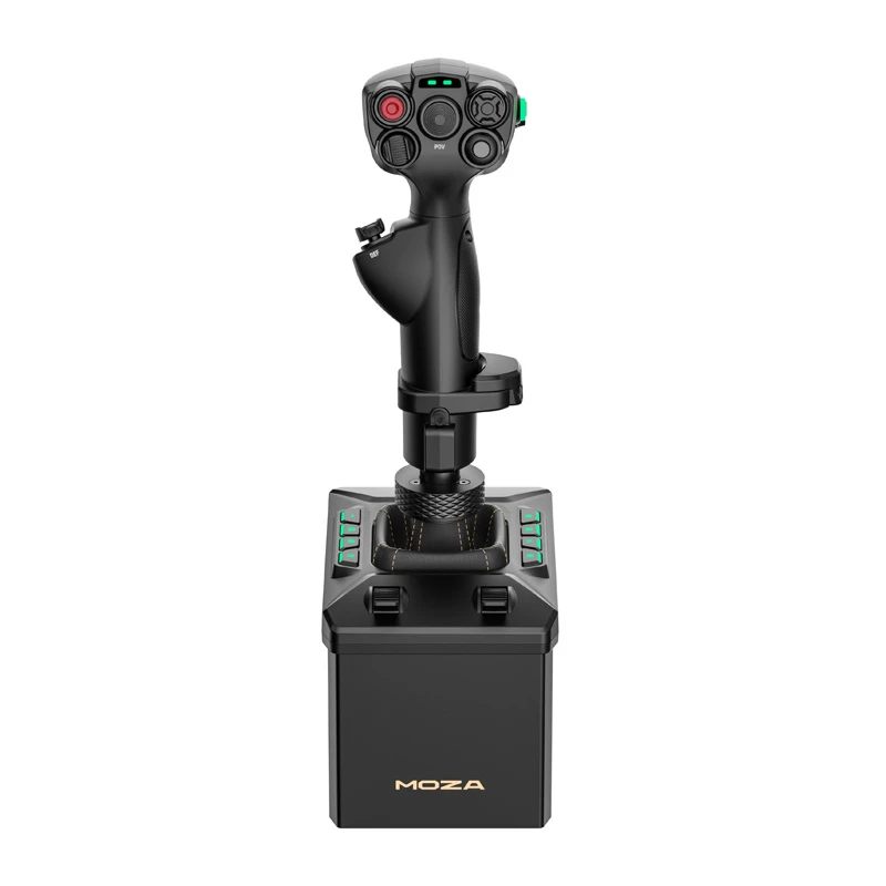 Skrydžių stovo rinkinys MOZA AB6 Flight Simulator — juodos spalvos, ABS, aliuminio ir anglies pluošto konstrukcija, kintamosios srovės maitinimas 110–220 V, maks. 72 W