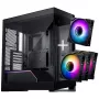 PHANTEKS NV-Series NV5 MK2 ATX korpusas, grūdintas stiklas, DRGB - satino juoda + 3 vnt. M25 Gen2 PWM D-RGB ventiliatoriai atvirkštinėmis mentėmis + 1 įprastas ventiliatorius - 120 mm
