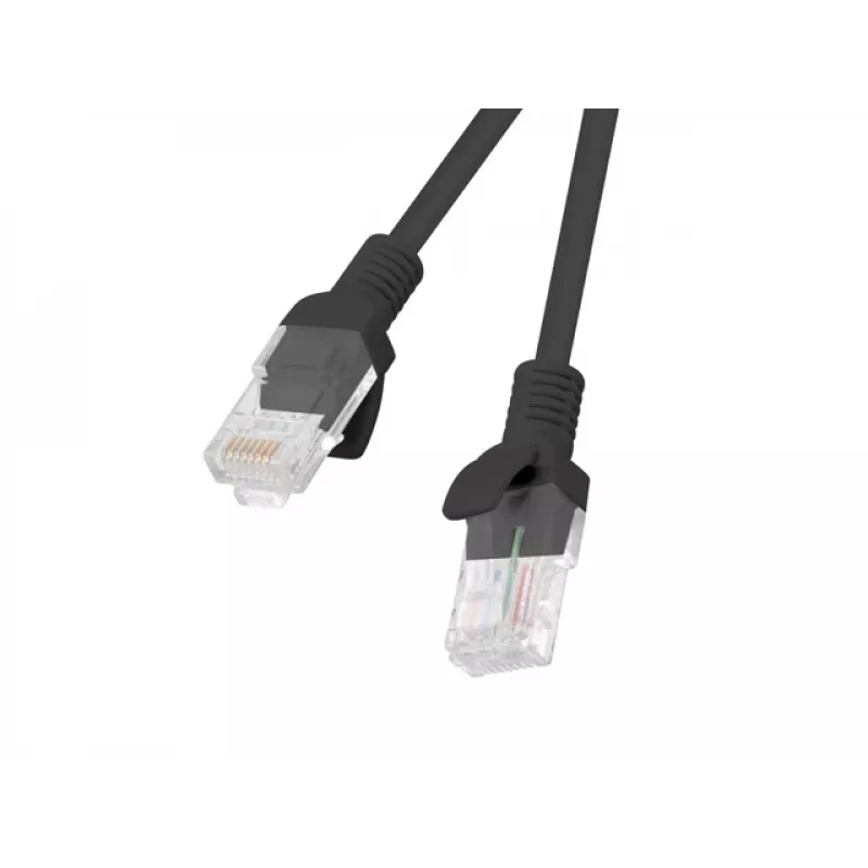 Jungiamasis kabelis UTP Lanberg PCU6-10CC-0300-BK (RJ45 - RJ45, 3 m, UTP, 6 kategorija, juoda spalva) (PCU6-10CC-0300-BK)