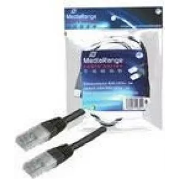 komutacinis kabelis MediaRange RJ45 U/UTP C5e 3,0m (UTP) juodas (MRCS116)