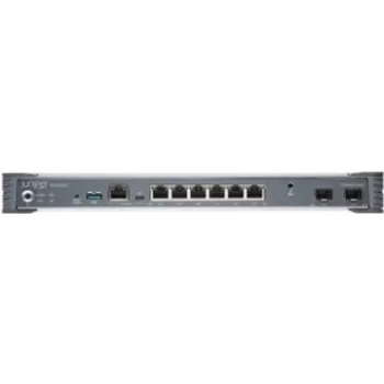 JUNIPER NETWORKS SRX300 paslaugų tinklų sietuvas, įskaitant aparatinę įrangą (8GE – 4 GB RAM – 8 GB „Flash“ – maitinimo adapteris ir laidas) ir „Junos Software Base“ (SRX300-SYS-JB)