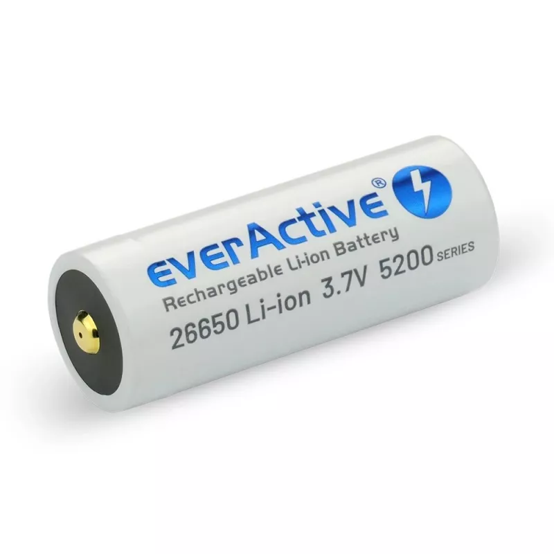 Įkraunama baterija everActive EV26650-52M 3,7 V 5200 mAh su „Micro USB“ įkrovimu