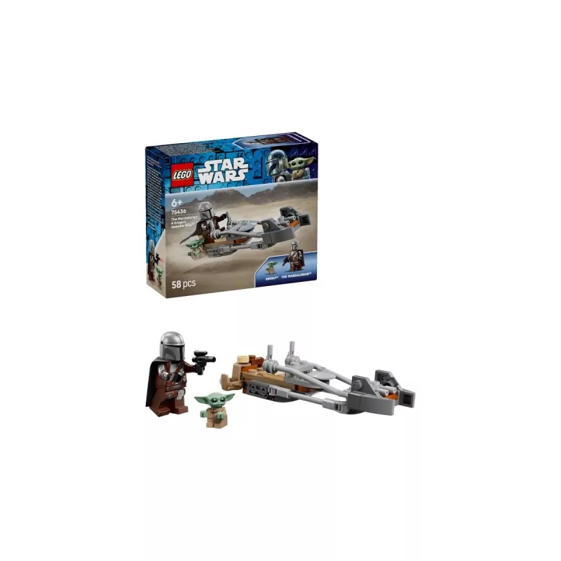 LEGO STAR WARS 75436 Mandaloriečio ir Grogu greitaeigis motociklas