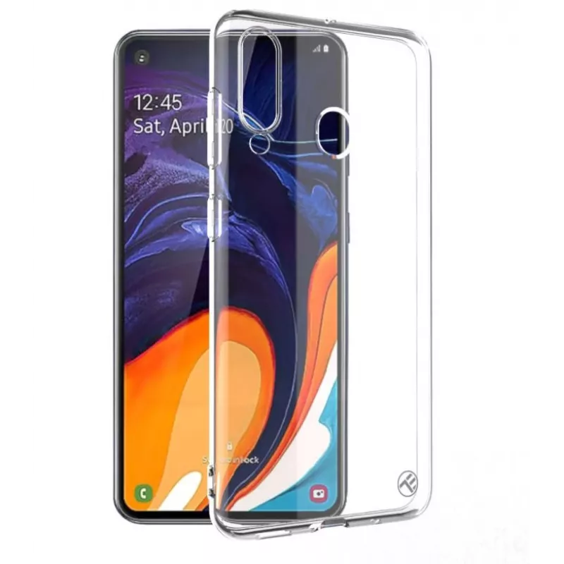 Apsauginis silikoninis dėklas Tellur, skirtas Samsung Galaxy A60, permatomas
