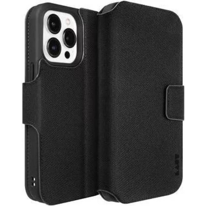 Dėklas-knygelė LAUT Urban L 17 cm (6,7 col.) išmaniesiems telefonams, juodas