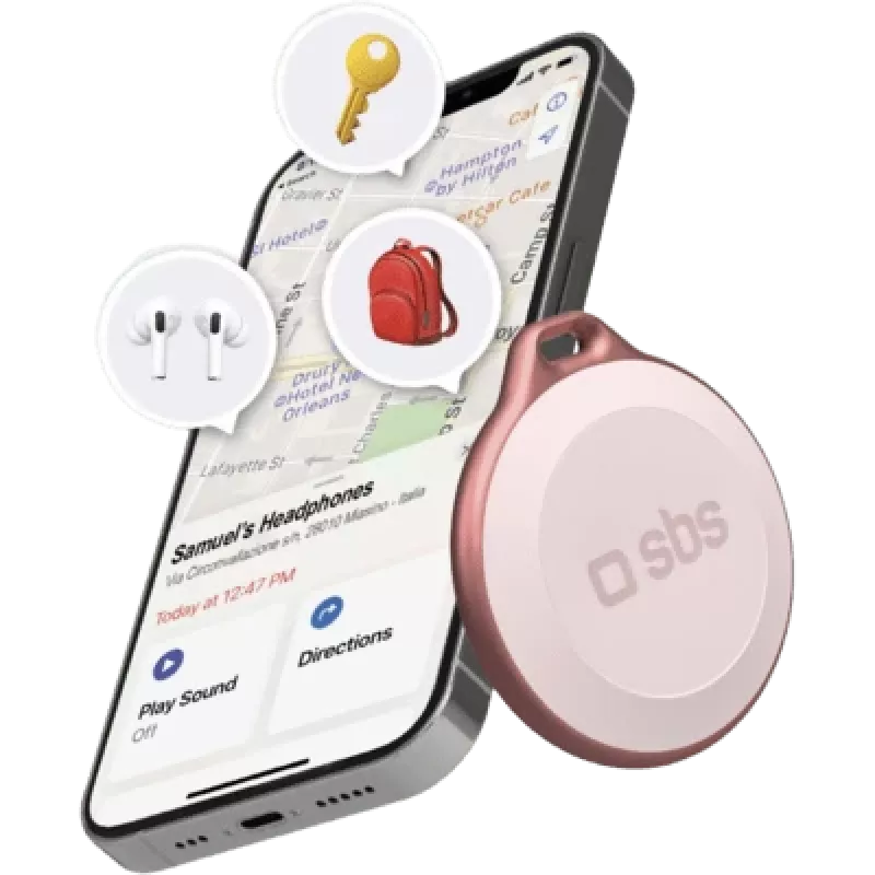 Finder SBS TEFINDBTAPP GPS sekiklis Universalus Rožinė Baterija CR2032