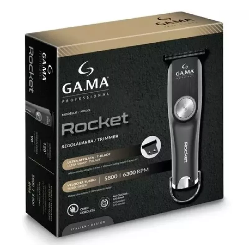 GA.MA PM2510 Rocket laido ir belaidis kirpimo mašinėlė, juoda | GA.MA