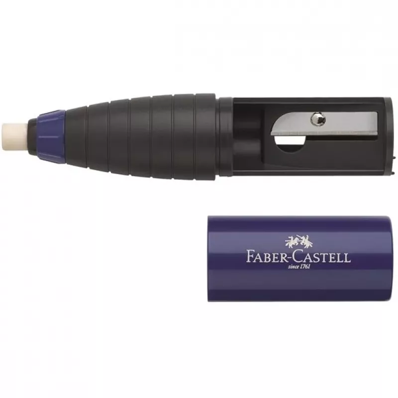 FABER-CASTELL trintuko ir drožtuko rinkinys uogų mėlynumo