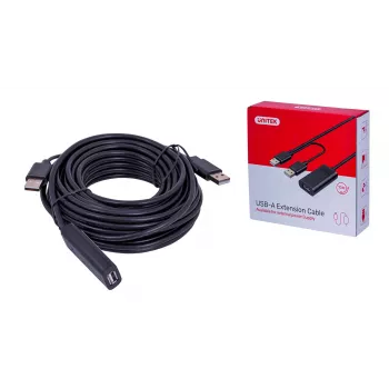 UNITEK Y-278 USB kabelis USB 2.0 10 m 2 x USB A USB A juodas