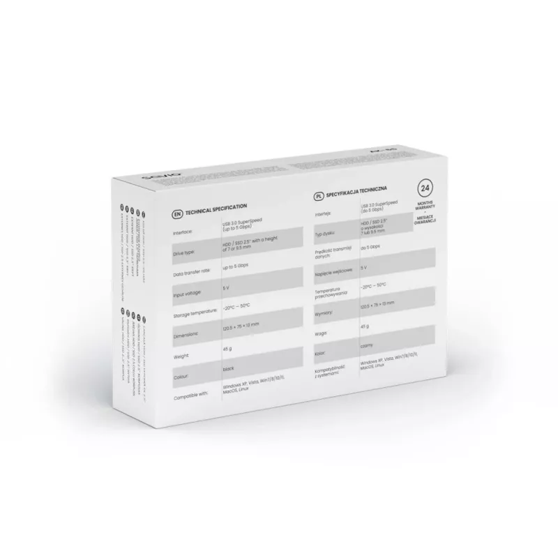 HDD/SSD korpusas SAVIO AK-65 Juodas 2,5 colio SATA USB 3.0 5 Gbit/s Micro-USB