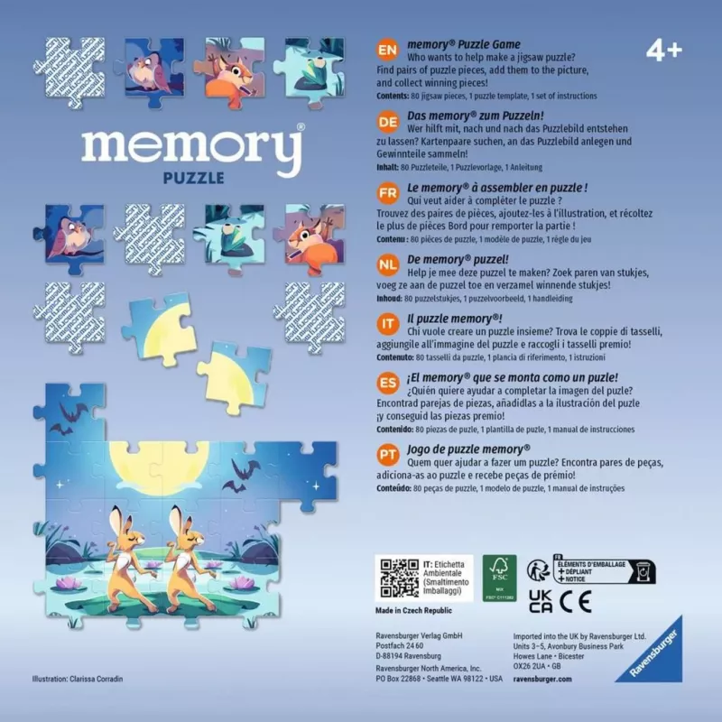 memory Puzzle Gyvūnai prie tvenkinio, stalo žaidimas