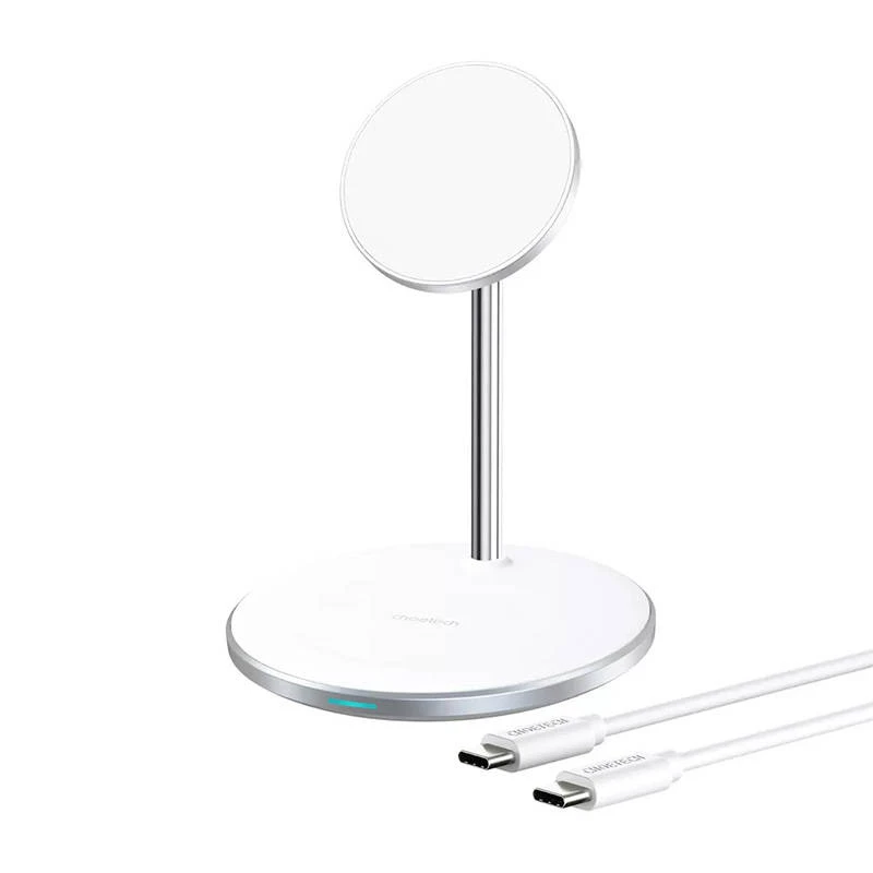 Belaidis įkroviklis Choetech T581-F su stovu (baltas)