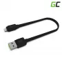 Green Cell KABGC02 „Lightning“ kabelis 0.25 m Juoda