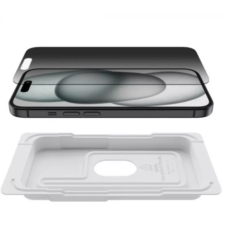 Apsauginis stiklas ScreenForce UltraFlass privatumo filtras iPhone 15 Pro