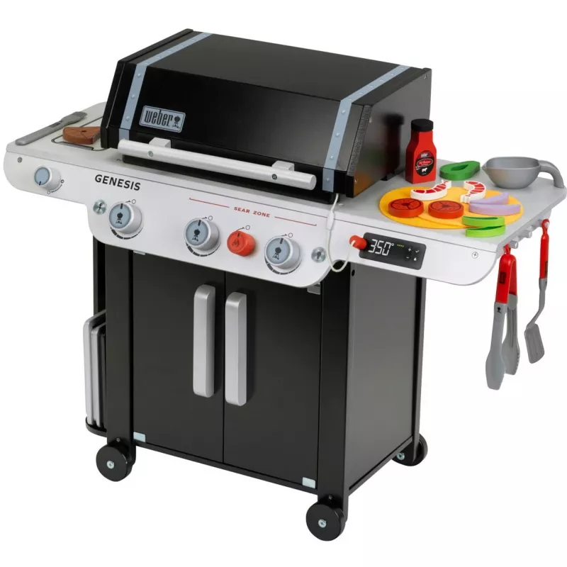 Weber-Grill Genesis iš medžio (MDF), žaidimų virtuvėlė juoda/pilka