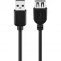 Wentronic Goobay USB 2.0 Hi-Speed prailginimo laidas, juodas, 5 m - USB 2.0 kištukas (A tipo) > USB 2.0 lizdas (A tipo) (68905)