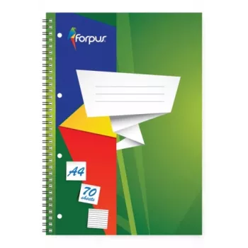 Spiralinis sąsiuvinis Forpus, A4/70, linijomis, minkšti viršeliai 0722-022