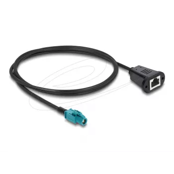 Bendraašis kabelis DELOCK 90700 — 1 m, HSD Z į RJ-45, juoda/mėlyna