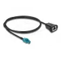 Bendraašis kabelis DELOCK 90700 — 1 m, HSD Z į RJ-45, juoda/mėlyna