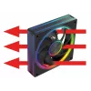 Aušinimo ventiliatorius MODECOM VOLCANO LOOP 120 ARGB, 120 mm, PWM, 400–1400 RPM, juodas