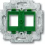 BUSCH JAEGER 1753-0-8048 - 2 x RJ-45 - Žalias - Metalas - Plastikas