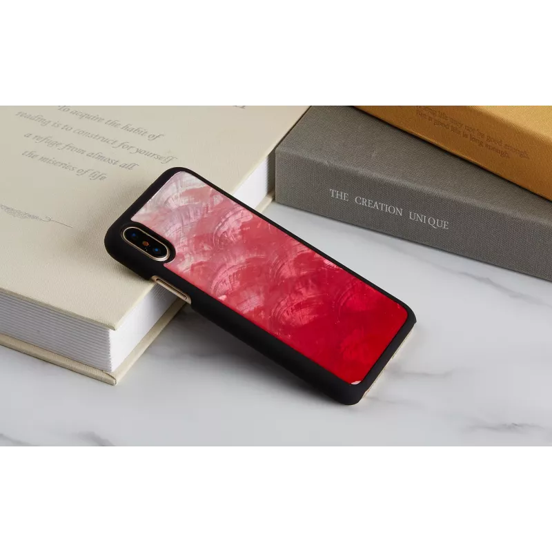 Išmaniojo telefono dėklas iKins, skirtas iPhone XS / XS S – Pink Lake ir juoda, apsauginis dangtelis