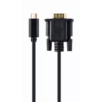 USB grafikos adapteris Gembird A-CM-VGAM-01, USB-C į VGA, 1920x1080, 0,15 m kabelis, juodas