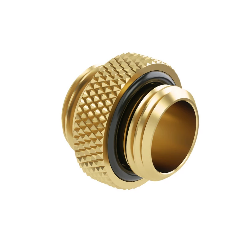Barrow adapter tiesus G1/4 colio išorinis prie G1/4 colio išorinis, 5 mm jungtis, auksinis (TB2D-MINI01 go)