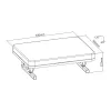 Kojų atrama MACLEAN MC-460 ergonominė minkšta metalinė kojų atrama, neslystanti bazė, pasvirimas -20–20°, maks. apkrova 20 kg, juoda