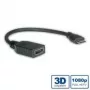 VALUE High Speed - Vaizdo / Garso / Tinklo kabelis - HDMI - HDMI, 19 kontaktų (W) - Mini-HDMI, 19 kontaktų (M) - 15 cm - Ekranuotas - Juodas (11.99.5586)