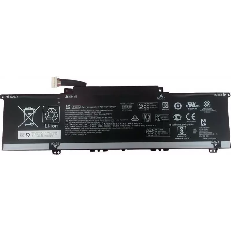 Nešiojamojo kompiuterio baterija HP modelis HSTNN-DB9N / BN03051 — 51 Wh, 4,45 Ah, ličio jonų