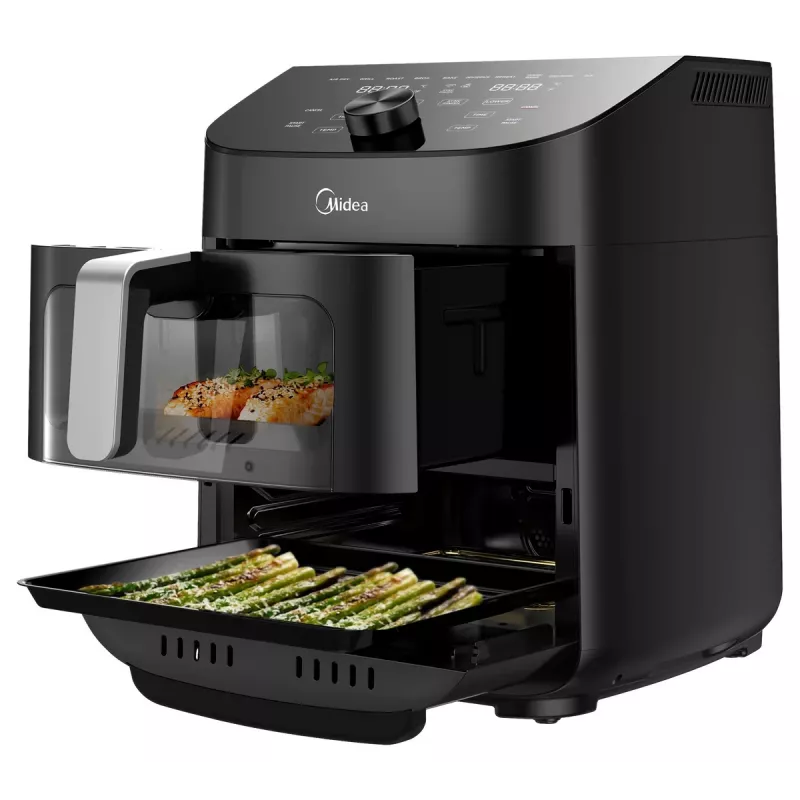 Airfryer Midea MAD1100DADK, 1850 W, dviguba talpa 4,4/6,4 l